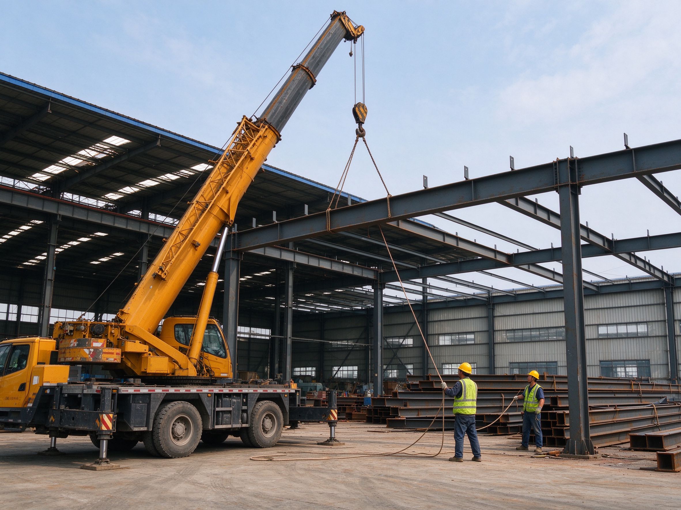 Erection of the new extension bay (illustrative concept image)
