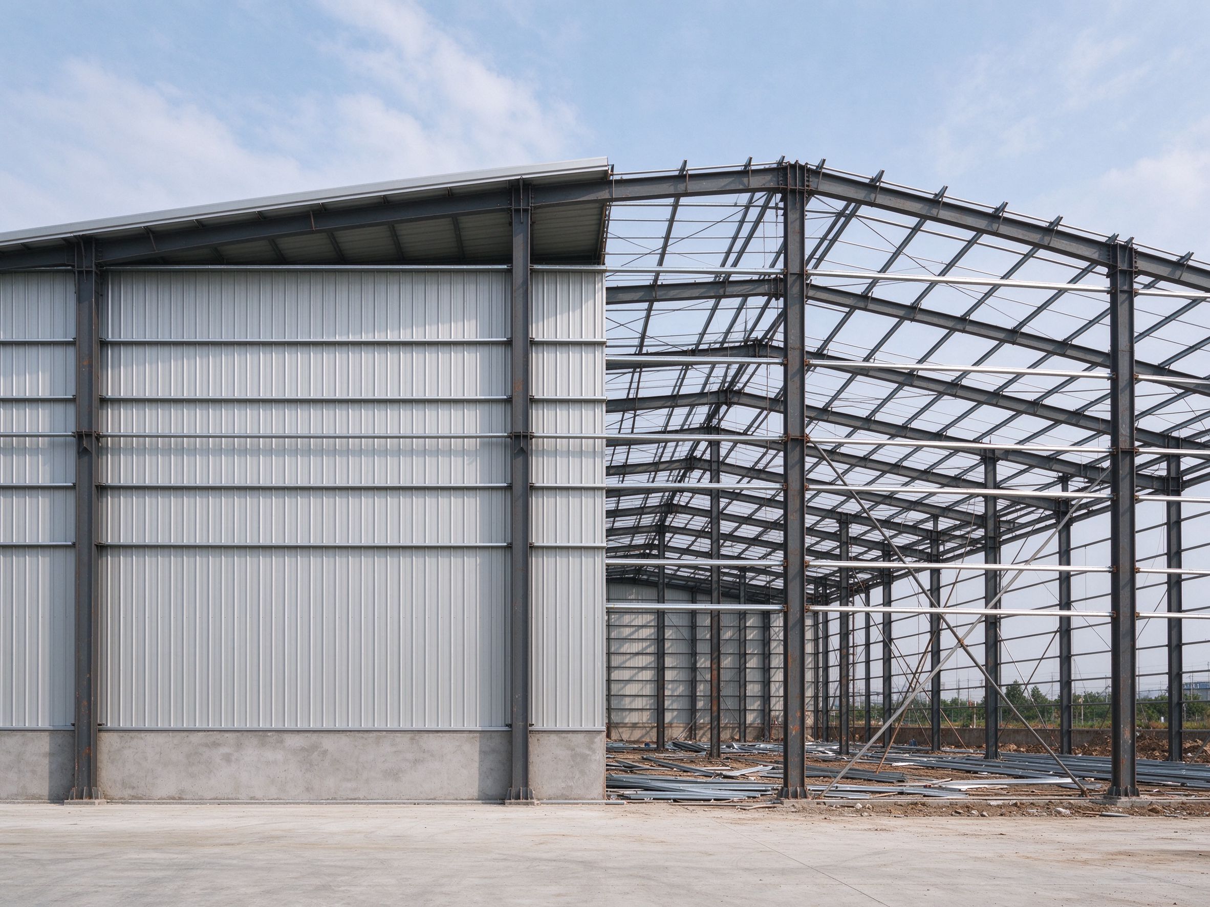 Existing frame next to the new extension (illustrative concept image)